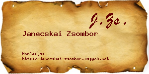 Janecskai Zsombor névjegykártya